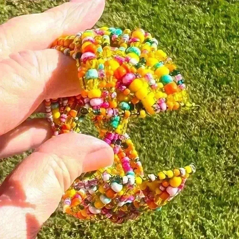 Women’s colorful beaded braided bracelet